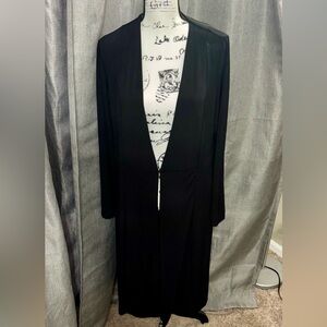 Lane Bryant black long light weight duster